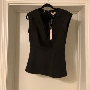 Rebecca Taylor Structured Peplum Top